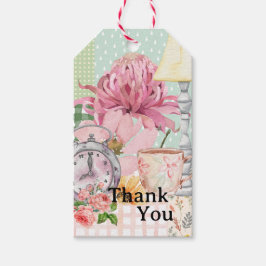 Danke Sweet Aquarell Blumenmuster Geschenkanhänger