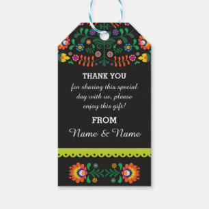 Danke Tags Fiesta Mexican Print Wedding Geschenkanhänger