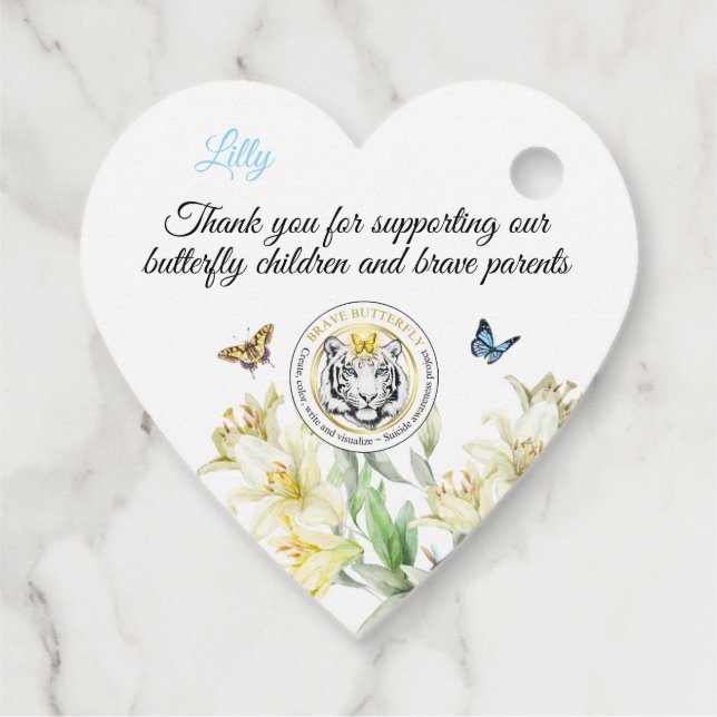 Danke Tags, Tiger Geschenkanhänger (Rückseite)