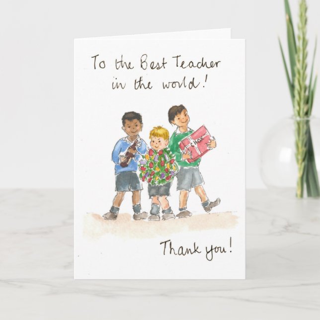 Danke, Teacher Card Dankeskarte (Vorderseite)