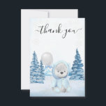 Danke Teddy Bear Christmas Winter<br><div class="desc">Dieses Design kann in dem Bereich personalisiert werden, der durch das Ändern des Fotos und/oder Textes zur Verfügung gestellt wird. Sie können auch angepasst werden, indem Sie auf Vorlage personalisieren klicken und dann auf die Schaltfläche klicken, um weitere Optionen anzupassen, um die Hintergrundfarbe zu löschen oder zu ändern, Text hinzuzufügen,...</div>