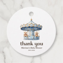 Danke Teddy Bear Twin Boy Baby Dusche Geschenkanhänger