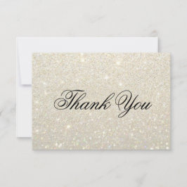 Danke, tolles Glit zu kardieren - weißes Gold Dankeskarte