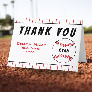 Danke Trainer Baseball Ball Danke Karte