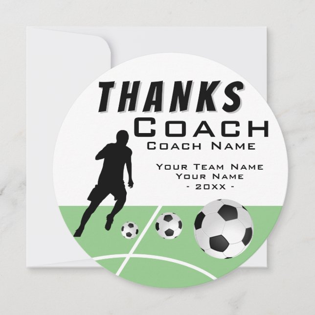 Danke Trainer Fußballspieler (Vorderseite)