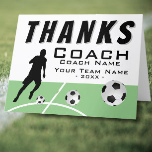 Danke Trainer Fußballspieler Große Dankeskarte