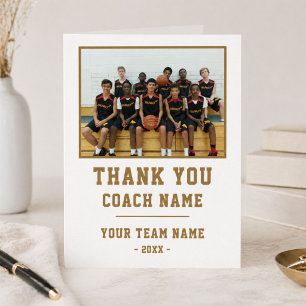Danke Trainer Große Karte Teamname Foto