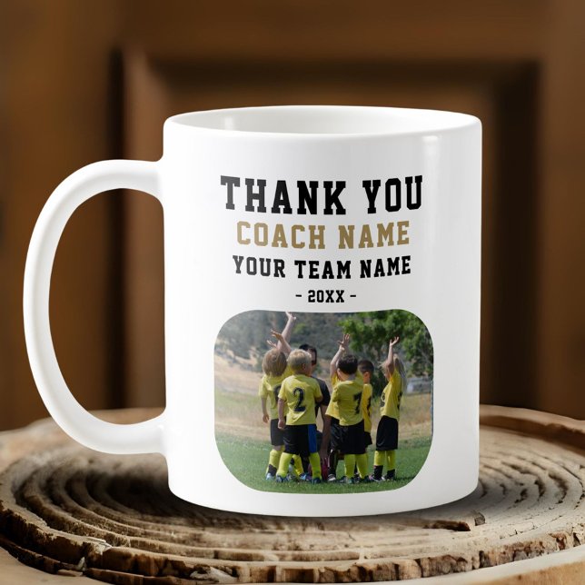 Danke Trainer mit Teamname Foto Kaffeetasse (Von Creator hochgeladen)