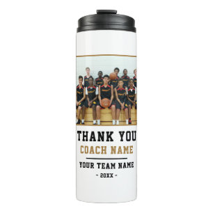 Danke Trainer Teamname Foto Thermosbecher