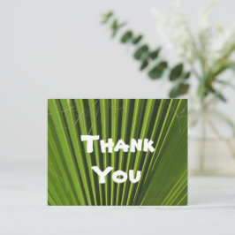 Danke Tropical Green Palm Leaf Wertschätzung Postkarte
