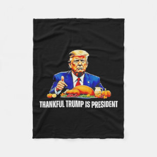 Danke Trump ist Präsident Erntedank Funny Fleecedecke