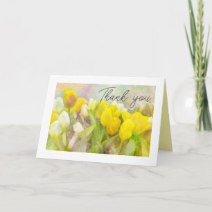 Danke, Tulips Delicate Watercolor Dankeskarte