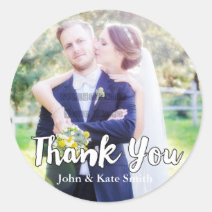 DANKE Typography 2 Hochzeits Favor Sticker