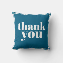 Danke Typography minimal blau  Kissen