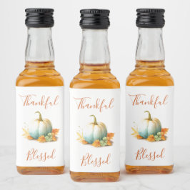 Danke und gesegnet Erntedank Mini Liquor Labels Alkoholflaschenetikett