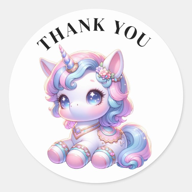 Danke, Unicorn Stickers (Vorderseite)