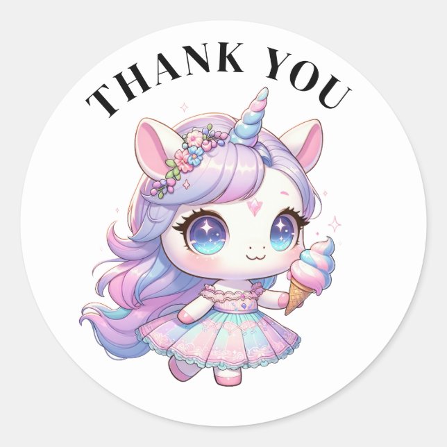 Danke, Unicorn Stickers (Vorderseite)