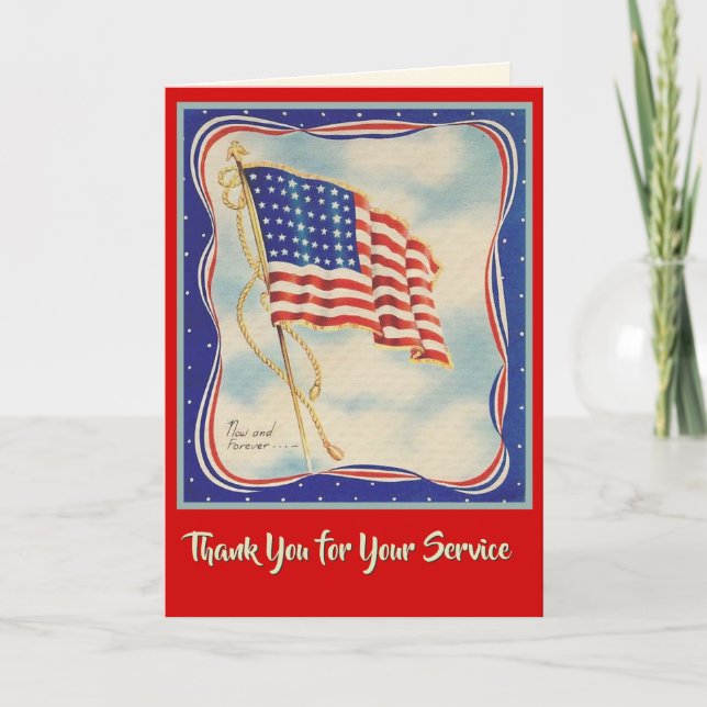 DANKE USA-FLAGGE-VETERANE (Vorderseite)