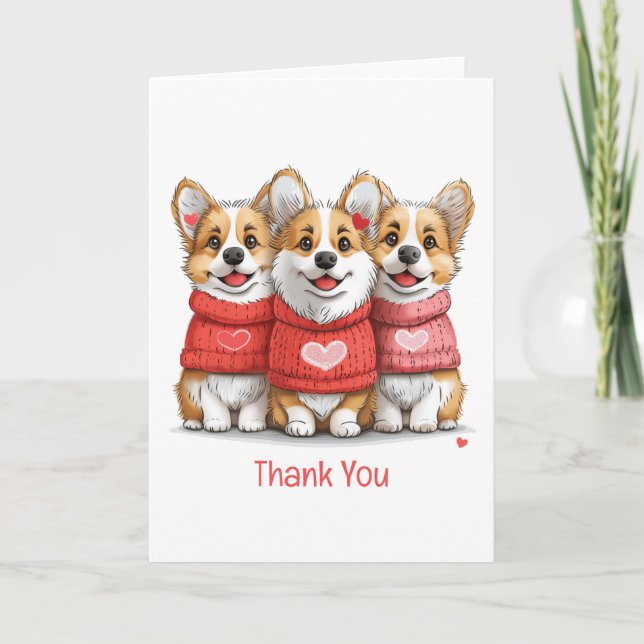 Danke Valentines Pembroke Welsh Corgi Hogs (Vorderseite)