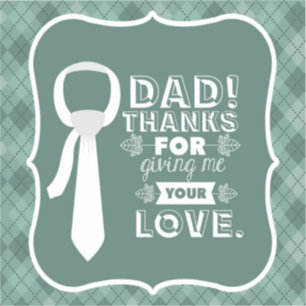 Danke Vater für Ihre bedingungslose Liebe Aufkleber