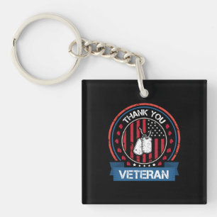 Danke Veteran Patriotische Militärtribut Schlüsselanhänger
