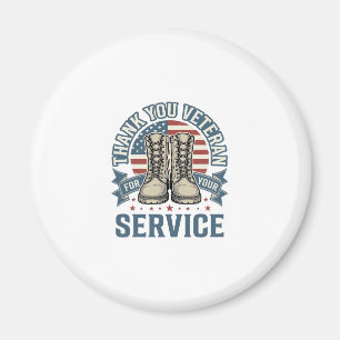 Danke Veteran Patriotische Stiefel Service Shirt_1 Magnet