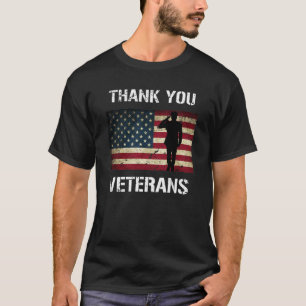 Danke Veterane, die Militär US-Flaggen-Shirt T-Shirt