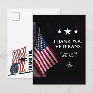 Danke Veteranen Amerikanische Flagge Memorial Day Feiertagspostkarte