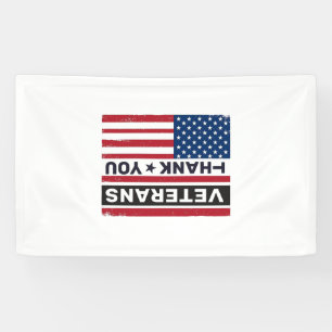 Danke Veteranen Distressed Flagge Vektor Design_1 Banner