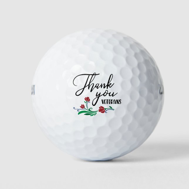 Danke Veteranen Golfball (Vorderseite)