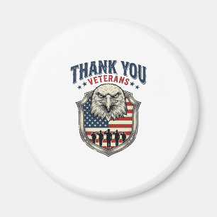 Danke Veteranen Patriotischer Adler Schild Shirt_1 Magnet