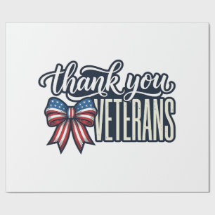 Danke Veteranen Patriotisches Band Vintage-Shirt_ Geschenkpapier