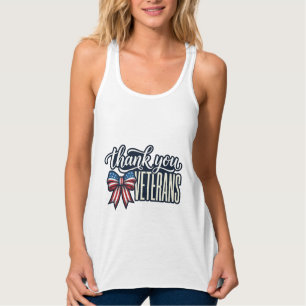 Danke Veteranen Patriotisches Band Vintage-Shirt_ Tank Top