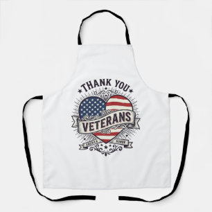 Danke Veteranen Patriotisches Herz Vektor Design_1 Schürze