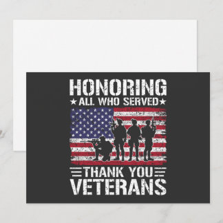Danke Veteranen Patriotisches Militärdienst-Gesche Feiertagskarte