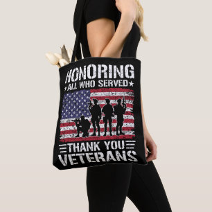 Danke Veteranen Patriotisches Militärdienst-Gesche Tasche