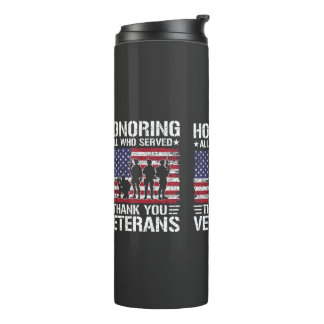 Danke Veteranen Patriotisches Militärdienst-Gesche Thermosbecher