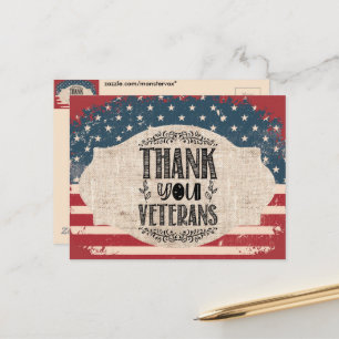 Danke-Veteranen-Postkarte Postkarte