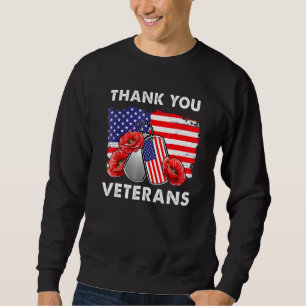 Danke Veterans Combat Boots Poppy Blume Veter Sweatshirt