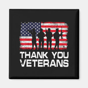 Danke Veterans Day USA-Flagge Patriotischer Soldat Magnet