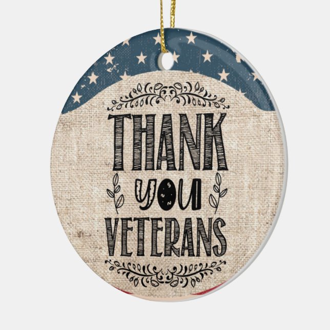 Danke Veterans Keramik Ornament (Links)
