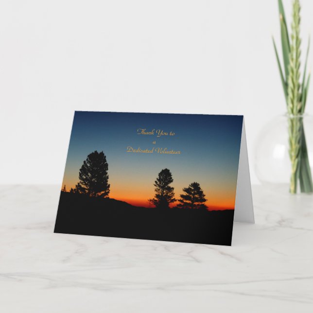 Danke, Volunteers Grußkarte, Sierra Sunrise Dankeskarte (Vorderseite)