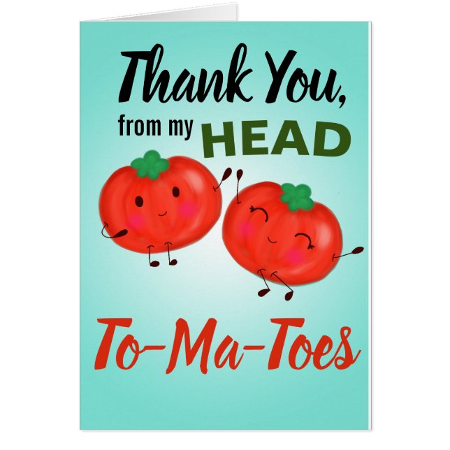 Danke, vom Kopf bis zu meinen Tomaten (Vorne)