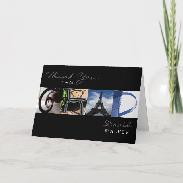 Danke von der Absolvent-Karte im Alphabet (Vorderseite)