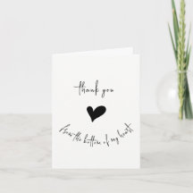 Danke von Herzen Minimalistische Karte