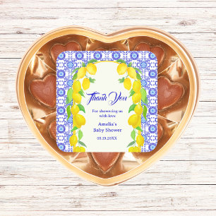 Danke Wasserfarbe Zitronen Positano Amalfi Fliese  Quadratischer Aufkleber