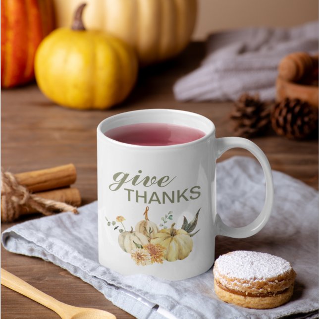 Danke Watercolor Pumpkin Kaffeetasse (Von Creator hochgeladen)