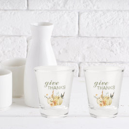 Danke Watercolor Pumpkin Schnapsglas