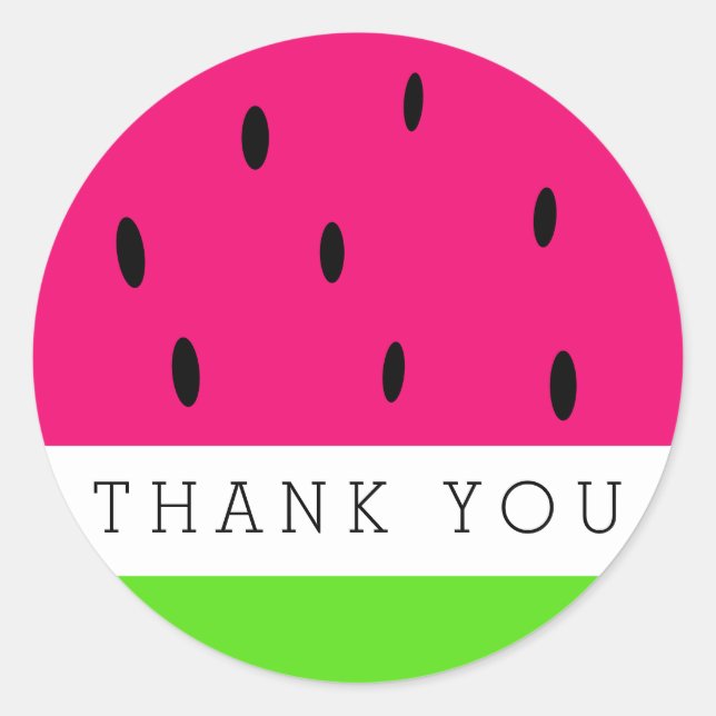 Danke, Watermelon Runder Aufkleber (Vorderseite)