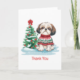 Danke Weihnachten Shih Tzu Hund